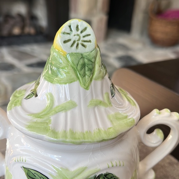 Vintage Lemon print sugar bowl - Picture 2 of 9